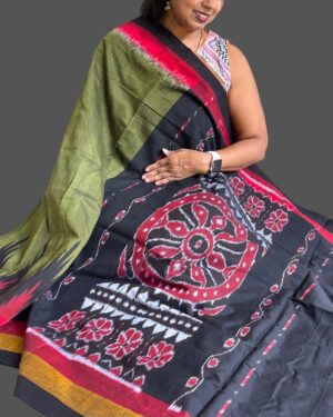 Tithi Sarees Women's Khadi Cotton Sambalpuri Kotki Saree with Blouse Piece  (TSS15_Grey) : Amazon.in: Fashion